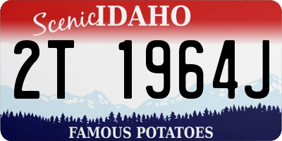 ID license plate 2T1964J