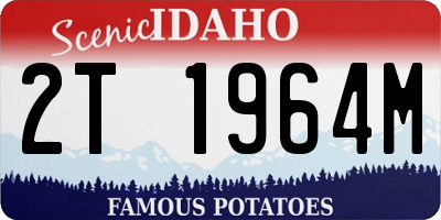 ID license plate 2T1964M