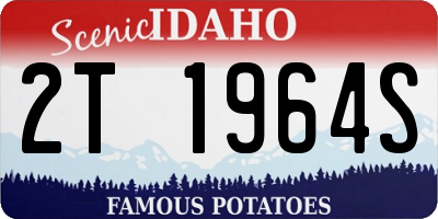 ID license plate 2T1964S