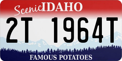ID license plate 2T1964T