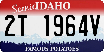 ID license plate 2T1964V