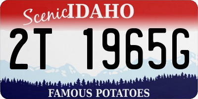 ID license plate 2T1965G