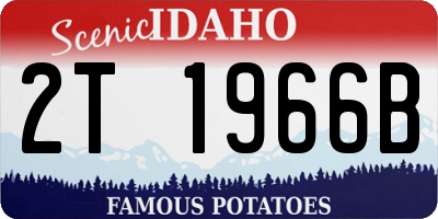 ID license plate 2T1966B