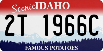 ID license plate 2T1966C