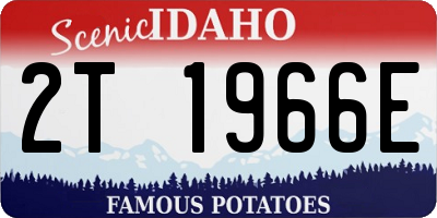 ID license plate 2T1966E