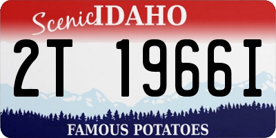 ID license plate 2T1966I
