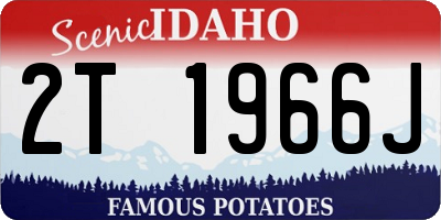 ID license plate 2T1966J