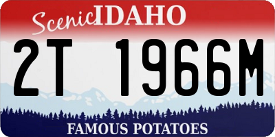 ID license plate 2T1966M
