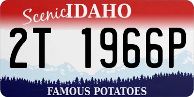 ID license plate 2T1966P