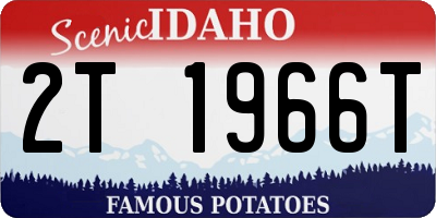ID license plate 2T1966T
