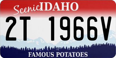 ID license plate 2T1966V