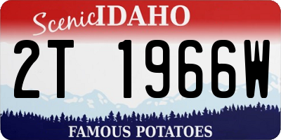 ID license plate 2T1966W