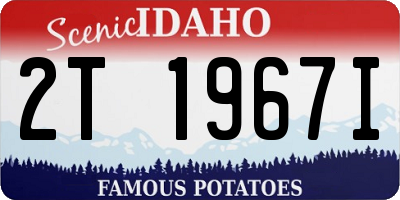 ID license plate 2T1967I
