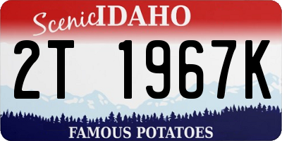 ID license plate 2T1967K