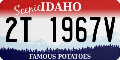 ID license plate 2T1967V