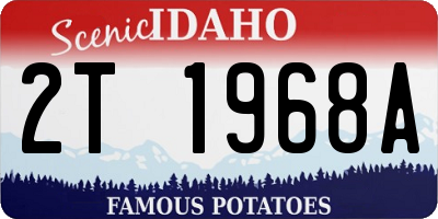ID license plate 2T1968A