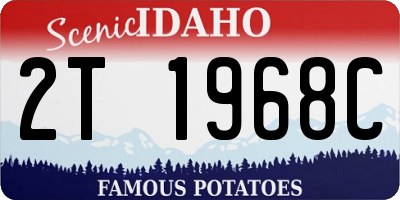 ID license plate 2T1968C