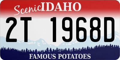 ID license plate 2T1968D