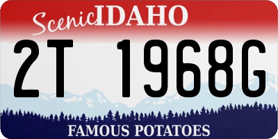 ID license plate 2T1968G