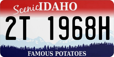 ID license plate 2T1968H