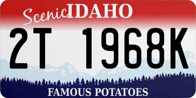 ID license plate 2T1968K