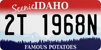 ID license plate 2T1968N