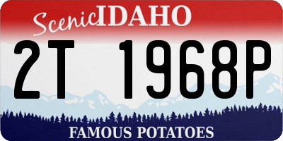 ID license plate 2T1968P
