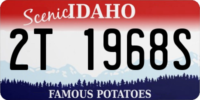 ID license plate 2T1968S