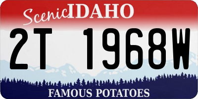 ID license plate 2T1968W