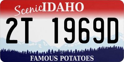 ID license plate 2T1969D