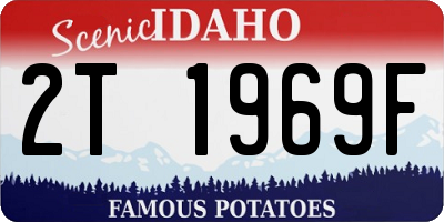 ID license plate 2T1969F