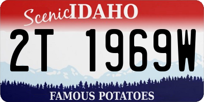 ID license plate 2T1969W