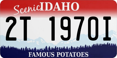 ID license plate 2T1970I