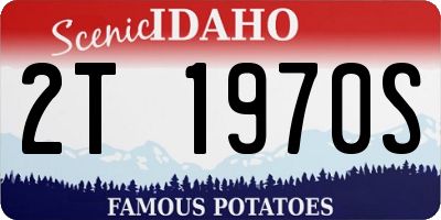 ID license plate 2T1970S