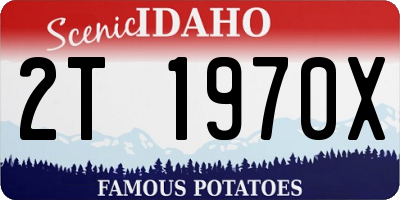 ID license plate 2T1970X