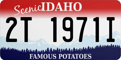 ID license plate 2T1971I