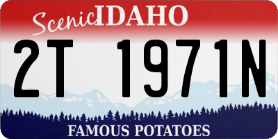 ID license plate 2T1971N