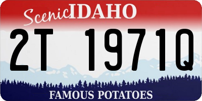 ID license plate 2T1971Q