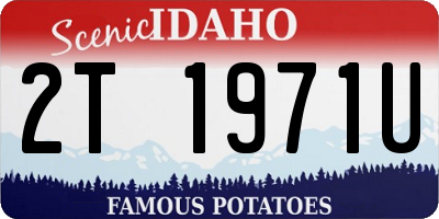 ID license plate 2T1971U