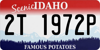 ID license plate 2T1972P