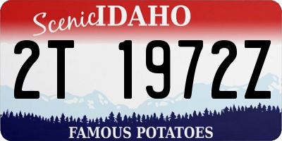 ID license plate 2T1972Z