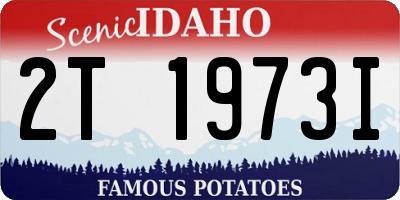 ID license plate 2T1973I