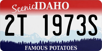 ID license plate 2T1973S