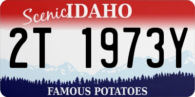 ID license plate 2T1973Y