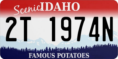 ID license plate 2T1974N