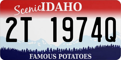 ID license plate 2T1974Q