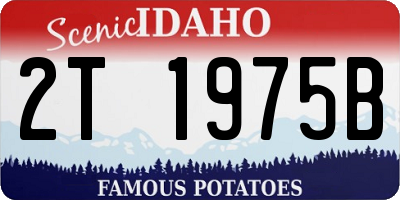 ID license plate 2T1975B