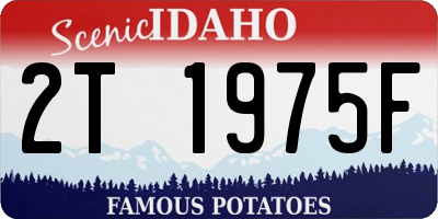 ID license plate 2T1975F