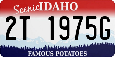 ID license plate 2T1975G