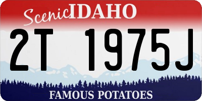 ID license plate 2T1975J